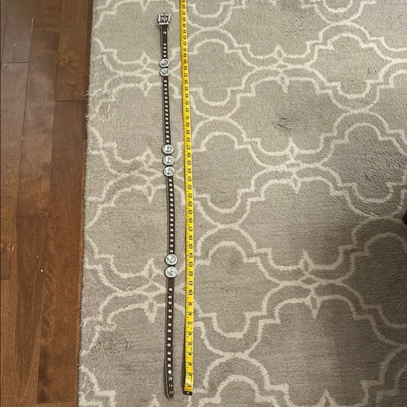 Brown Crystal Embellished Belt - Picture 7 of 15